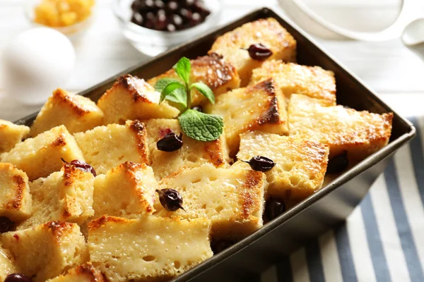 Delicioso budín de pan — Foto de Stock