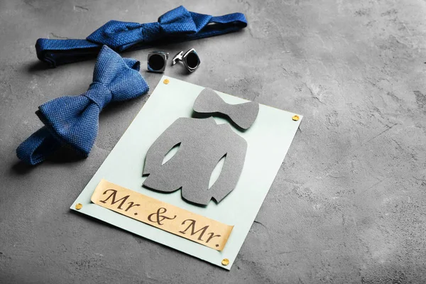 Invitation de carte de mariage gay — Photo