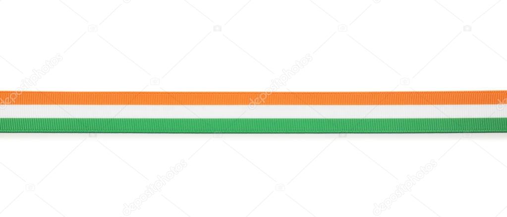 Ribbon in colors of Indian flag