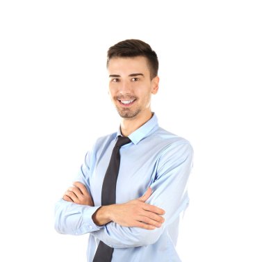 Yakışıklı genç adam. 