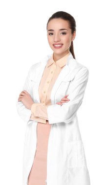 Young woman pharmacist   clipart