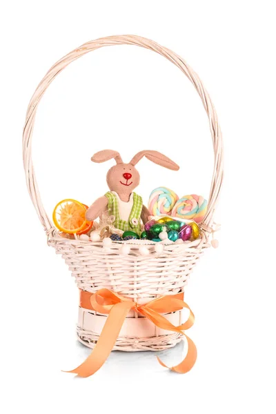 Colorful easter basket — Stock Photo, Image
