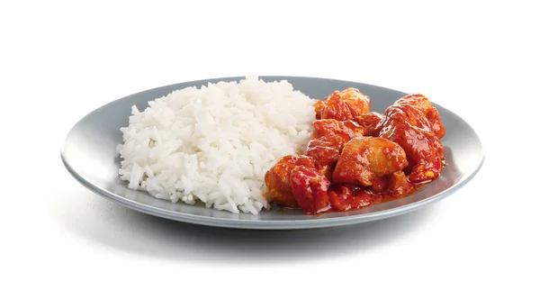 Chicken tikka masala and rice — Stock Photo, Image