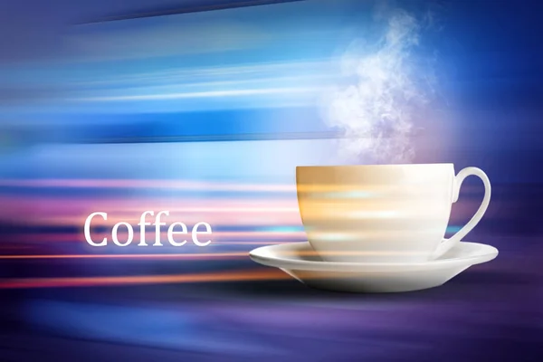 Чашка гарячої та ароматичної кави — стокове фото