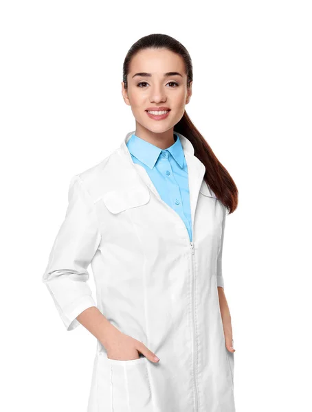 Mulher jovem farmacêutica — Fotografia de Stock