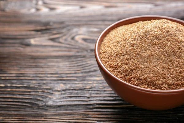 Bowl with bread crumbs — Stock Photo, Image