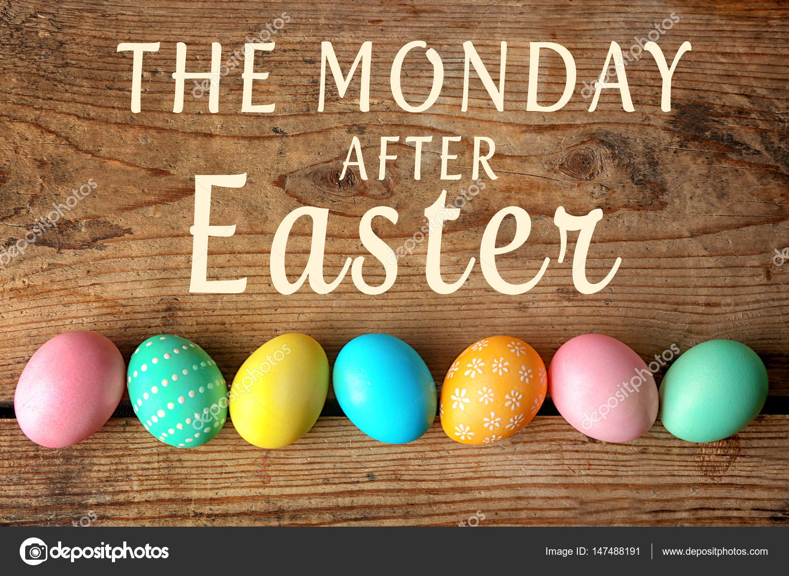MONDAY AFTER EASTER text Stock Photo by ©belchonock 147488191