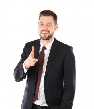 şık elbiseli yakışıklı adam  