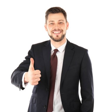 şık elbiseli yakışıklı adam  