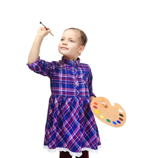 Cute little artist — Stock Photo, Image