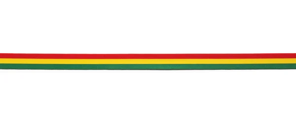 Ribbon in colors of Bolivian flag — Stock Photo, Image