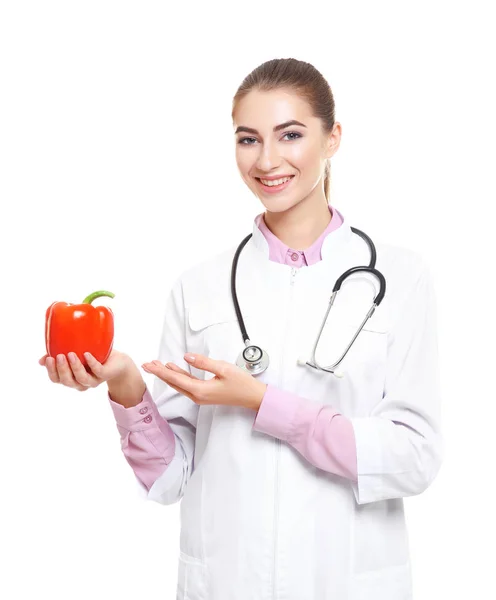 Unga kvinnliga nutritionist — Stockfoto