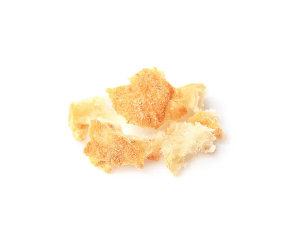 Bread crumbs on white — Stock Photo, Image