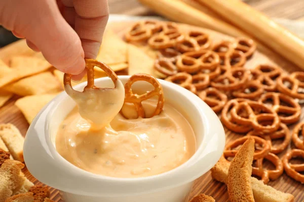 Bowl with beer cheese dip