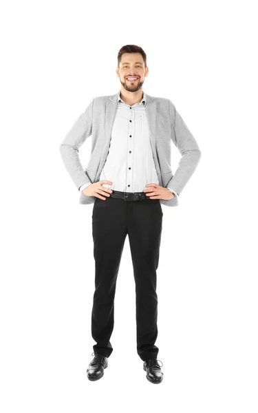 Pohledný muž v elegantním obleku — Stock fotografie