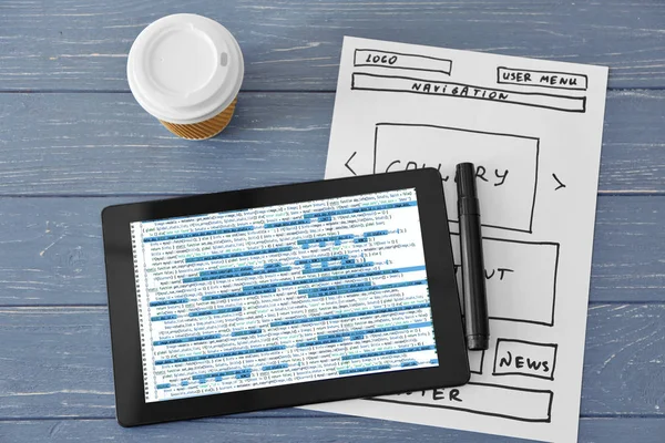 Dijital tablet ve akış şemaları 