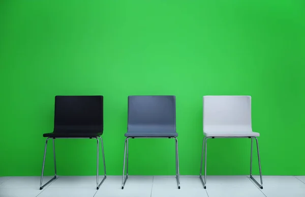 Modern chairs in row — Stock Photo, Image