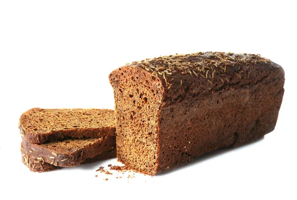 Pan oscuro y rebanadas — Foto de Stock