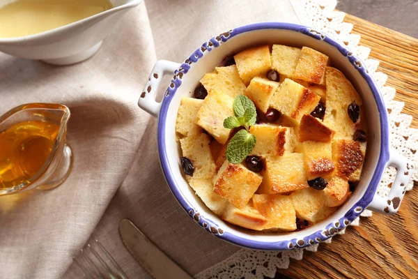 Lezzetli ekmek pudingi — Stok fotoğraf