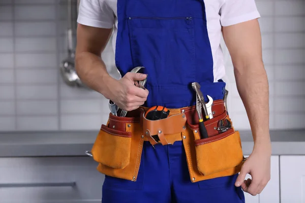 Young worker in kitchen — Stock Image Young worker in kitchen Royalty Free Stock Images