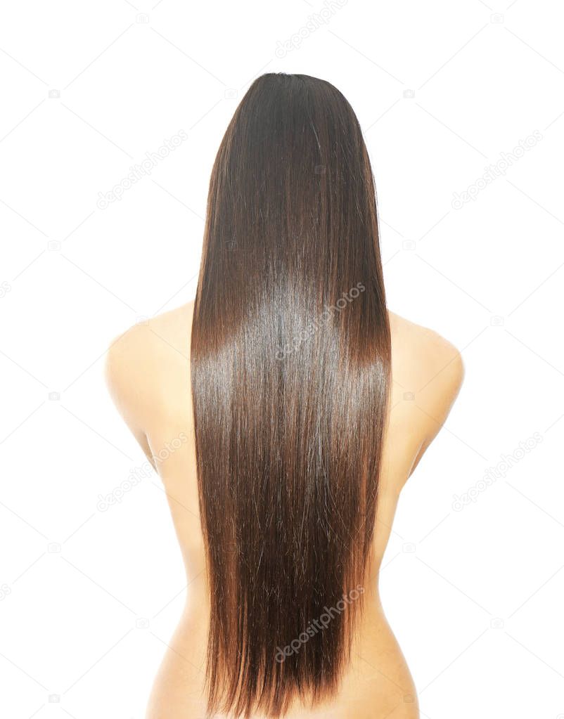 woman with long  hair 