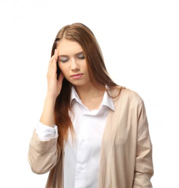 Güzel genç kadın acı  