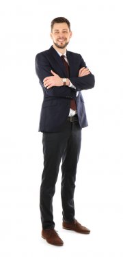 şık elbiseli yakışıklı adam  