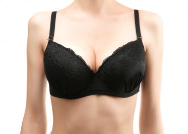 Siyah sütyen genç kadın 