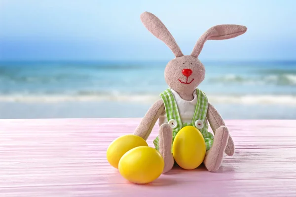 Easter eggs with bunny — Stock Photo, Image