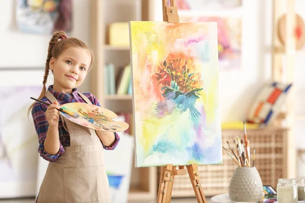 Little artist in studio — Stock Photo, Image