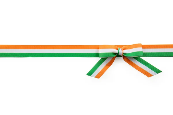 Κορδέλα τόξο στα χρώματα του ινδική σημαία — Φωτογραφία Αρχείου