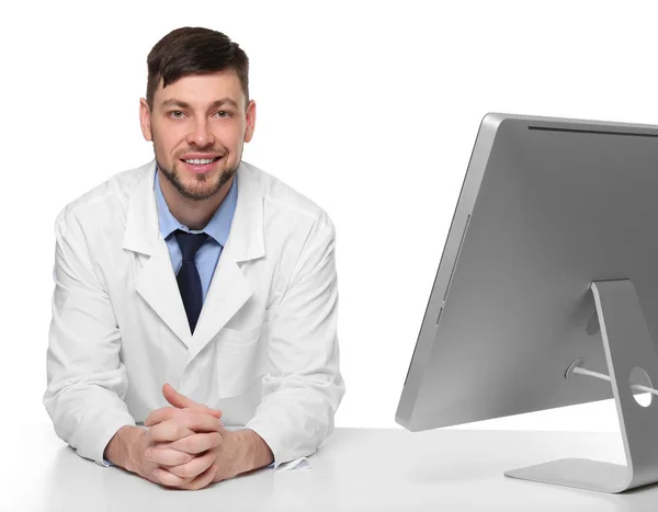 Young handsome pharmacist — Stock Photo, Image