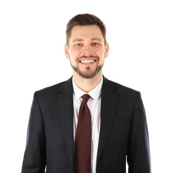 Hombre guapo en traje elegante — Foto de Stock