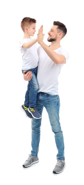 Hombre guapo con hijo — Foto de Stock