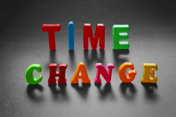 Phrase TIME CHANGE — Stock Photo, Image