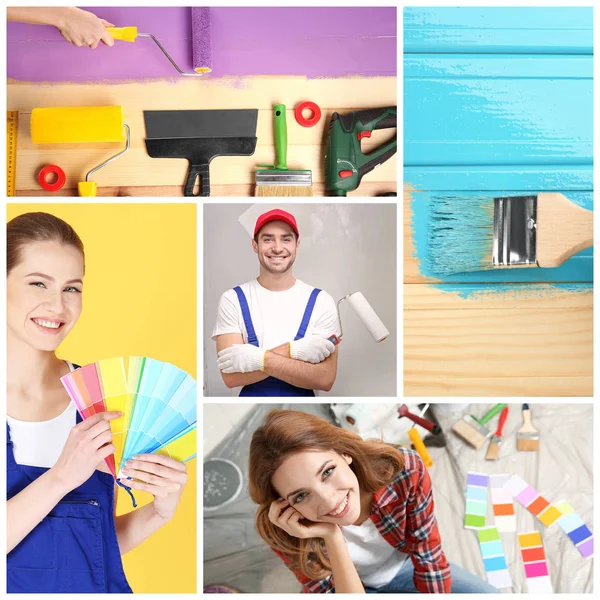 Collage for decorator theme — Stock Photo, Image