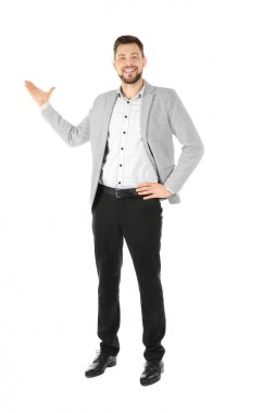 şık elbiseli yakışıklı adam  
