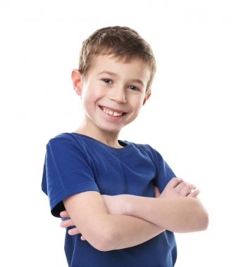 beyaz izole küçük çocuk portresi