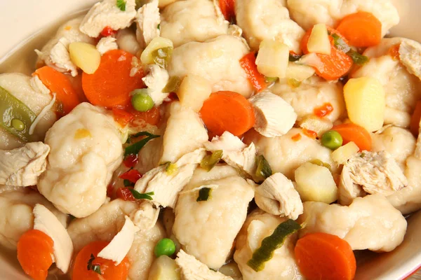 Delicious chicken and dumplings — Stock Photo, Image