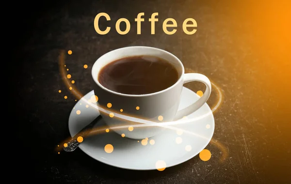 Xícara de café quente e aromático — Fotografia de Stock