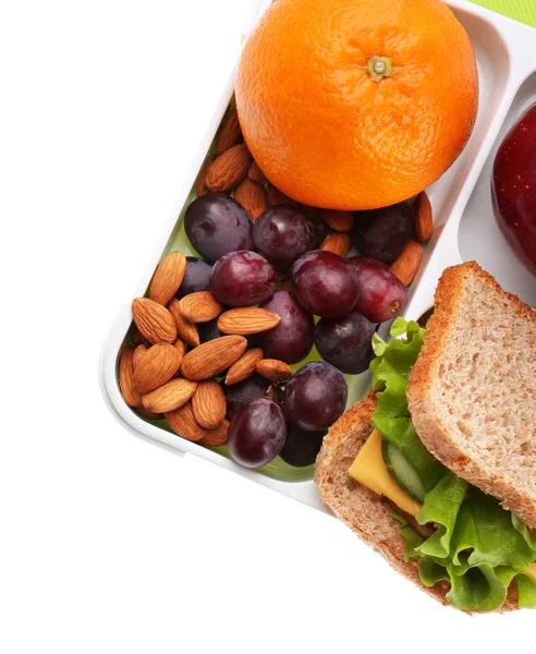 Lunchbox mit leckerem Essen — Stockfoto