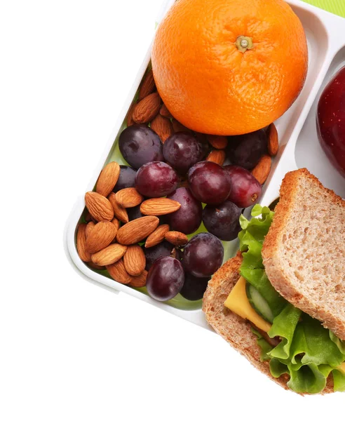 Lunch box with delicious food — Stock Photo, Image