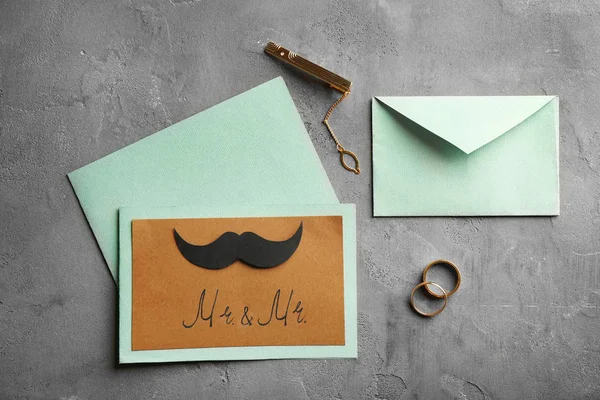 Invitation de carte de mariage gay — Photo