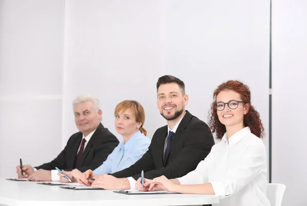Group of business people in elegant suits — Stock Photo, Image