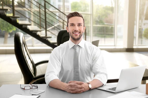 HR manager genomför anställningsintervju — Stockfoto