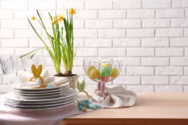 Piękne nakrycie stołu Wielkanoc — Zdjęcie stockowe
