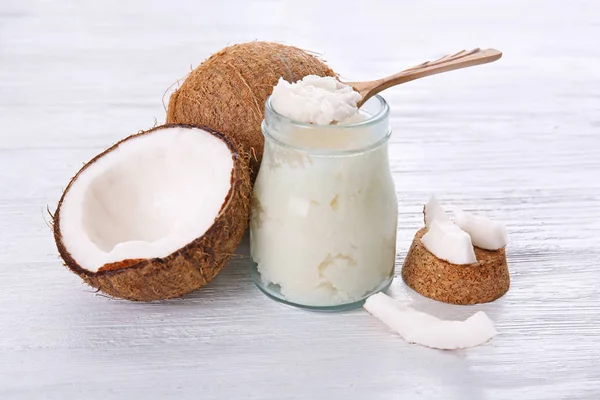 Hindistan cevizi yağı ile Cam Kavanoz 