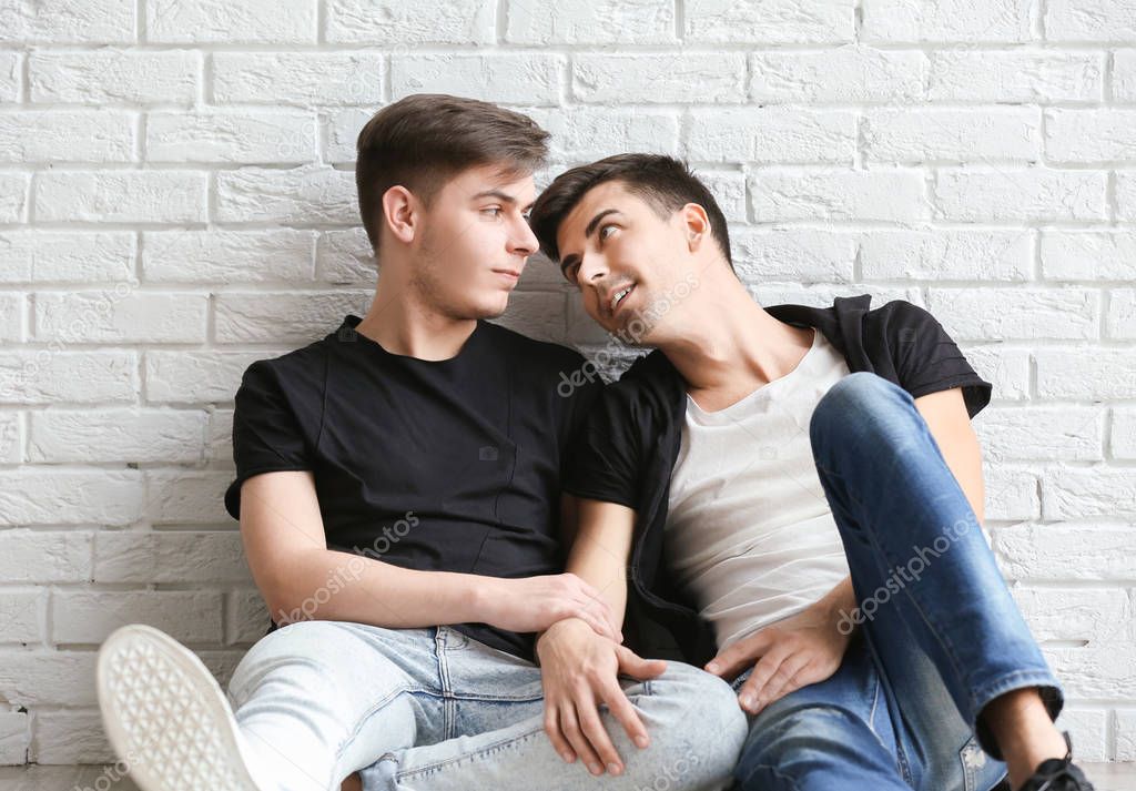 Happy gay couple 