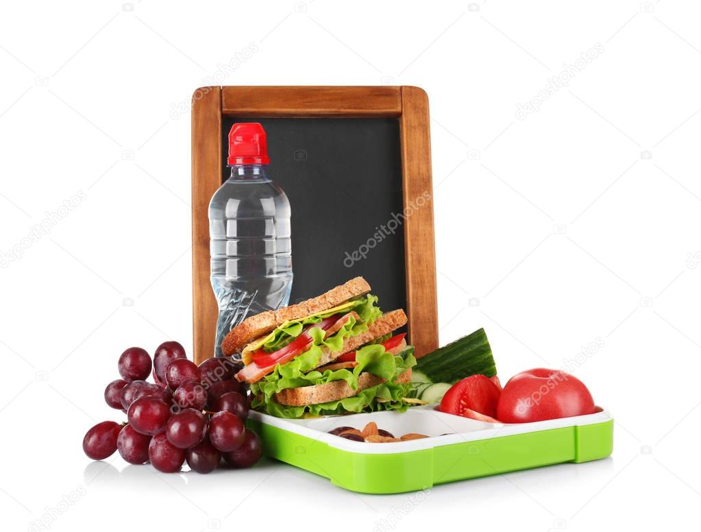 Lunch box with food  