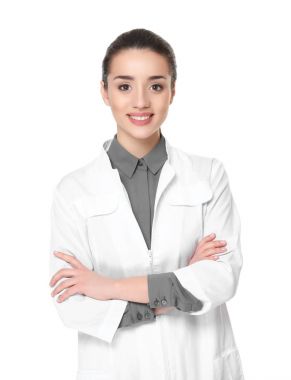 Young woman pharmacist   clipart